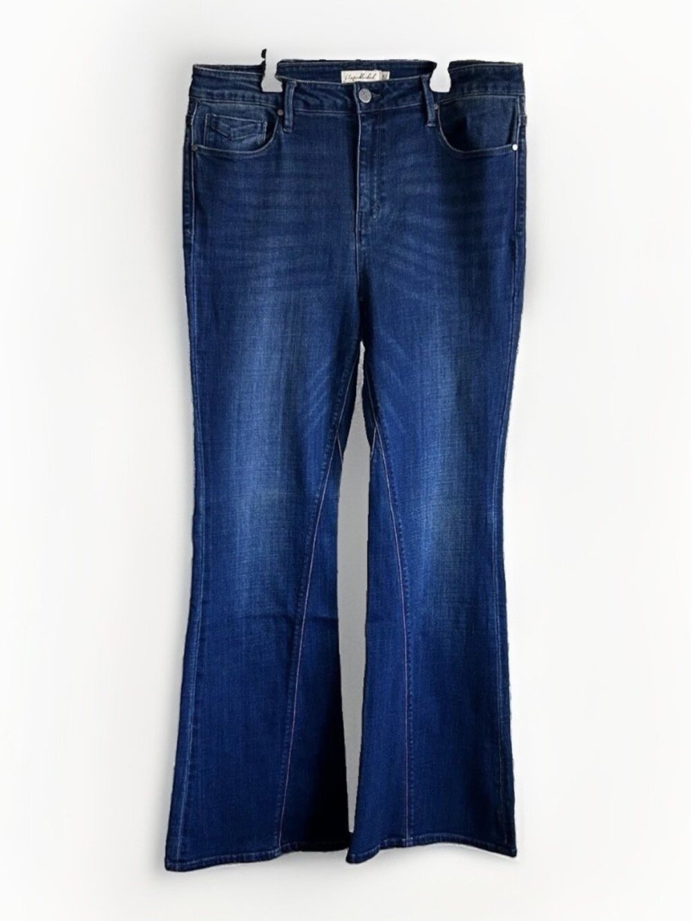 Unpublished High Rise Flare Jeans Women's Size 32 Dark Wash Blue Denim